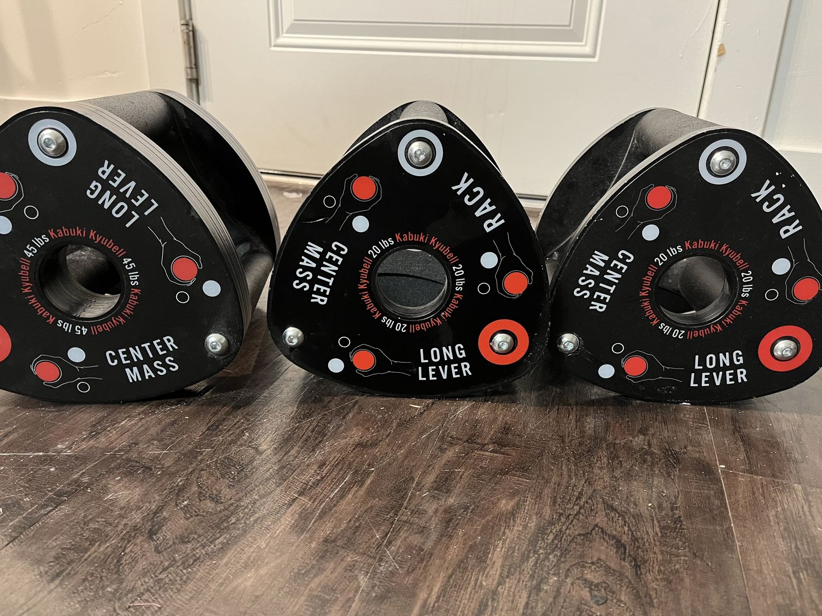 Kabuki Kyubells (20lb pair + single 45lb)