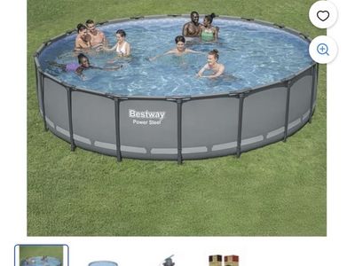 Brand-New In-Box Bestway 18'x48 Round Pool Set w supplies
