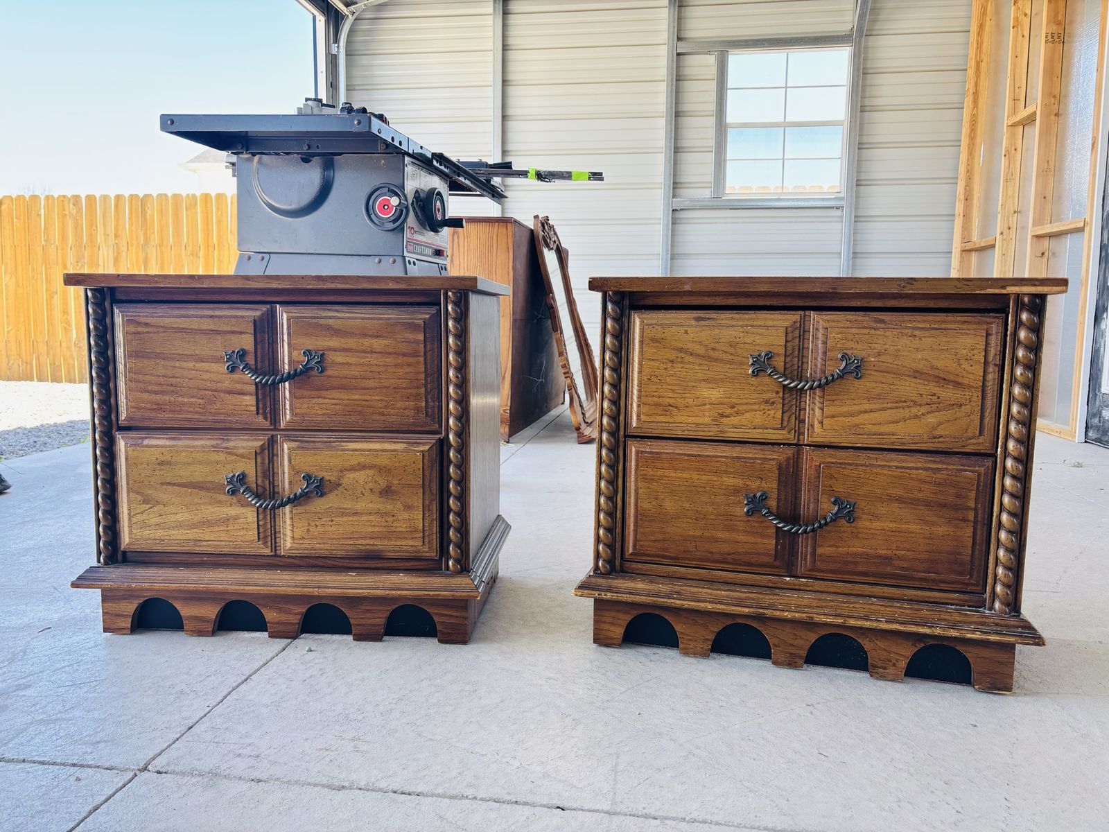 Wood nightstands