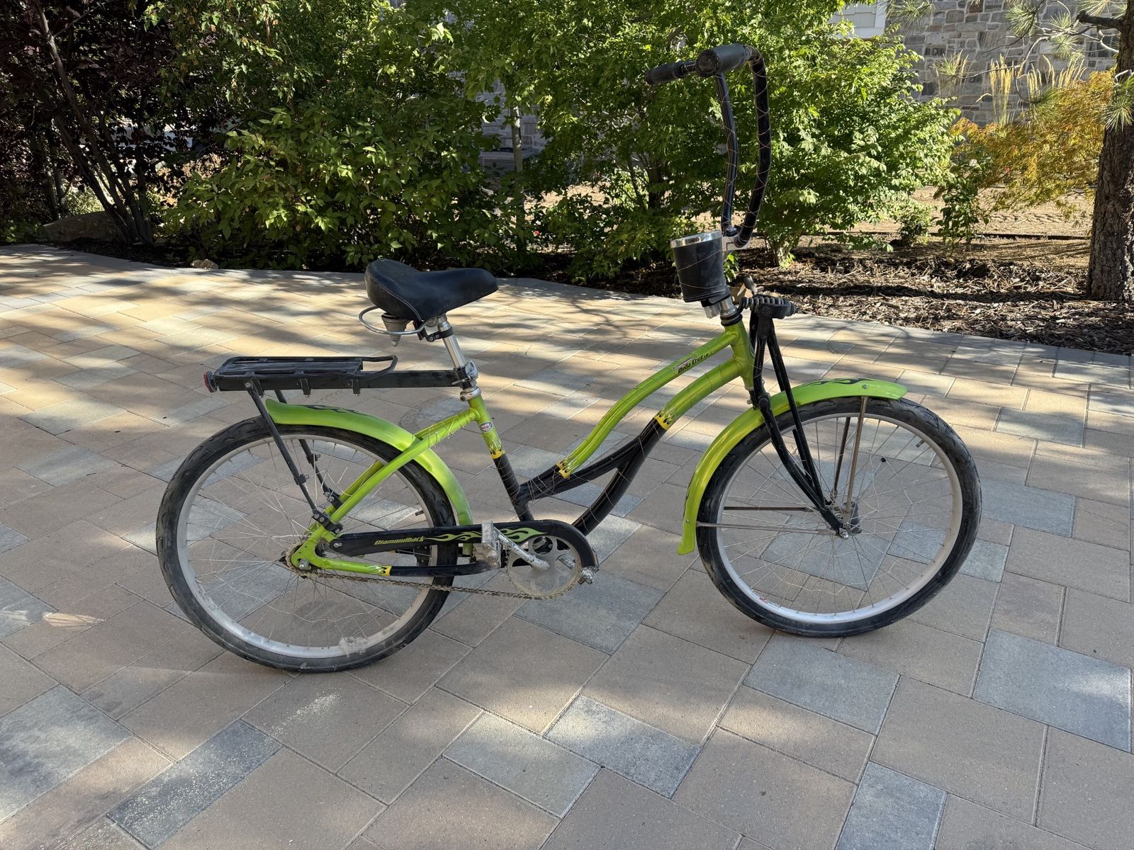 Perfect bike for burning man, beach cruiser.  Complete with Playa dust.