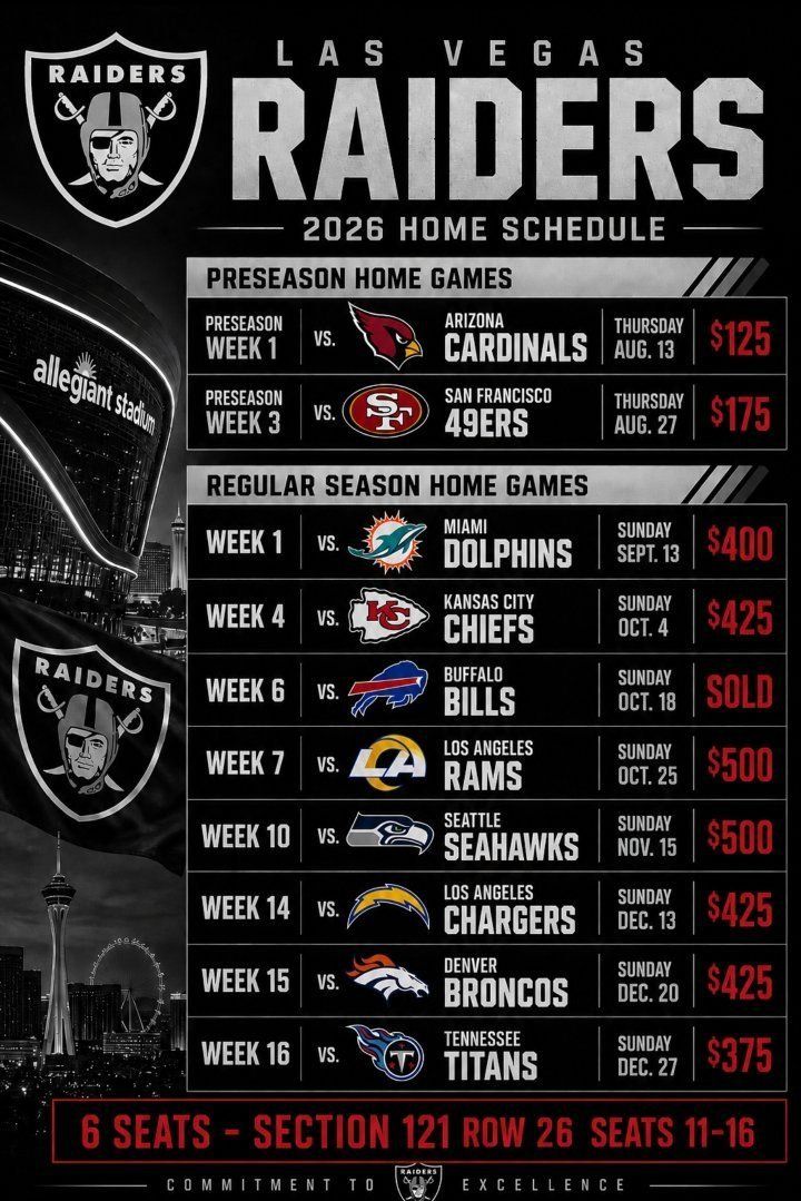 Las Vegas Raiders Tickets
