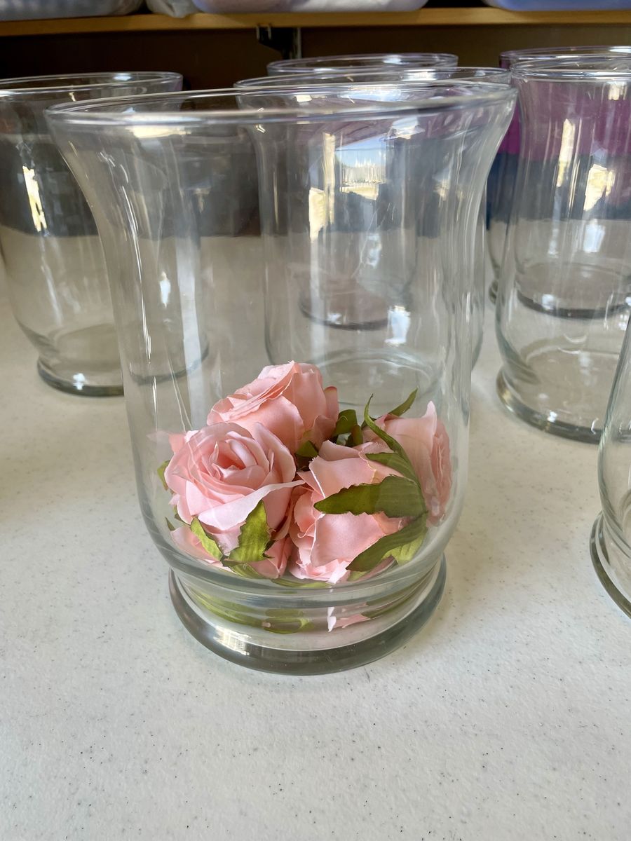 Gorgeous Glass Vases Set of 10, 8" tall, 6 "    wide