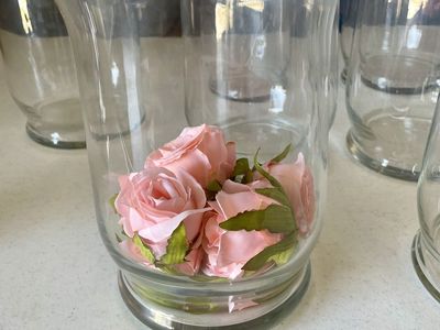 Gorgeous Glass Vases Set of 10, 8" tall, 6 " wide