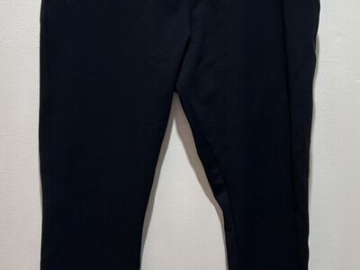 American Giant Cropped Casual Dress Black Pants 16