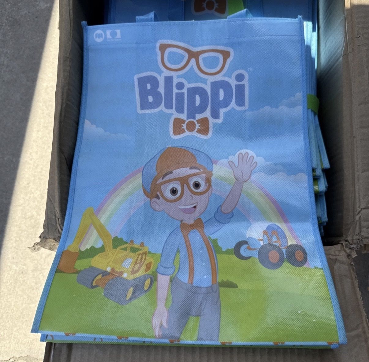 Blippi "Ready! Set! Explore!" Reusable Tote Bags - Lot of 150 - Kids Party Favors