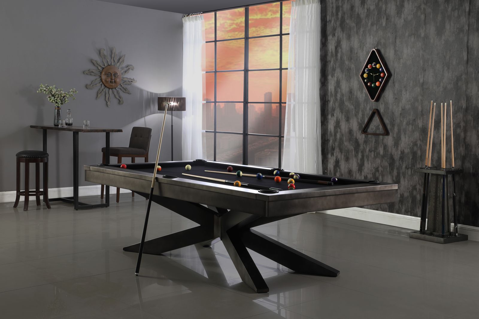 NEW Plank & Hide 8' Felix steel pool table