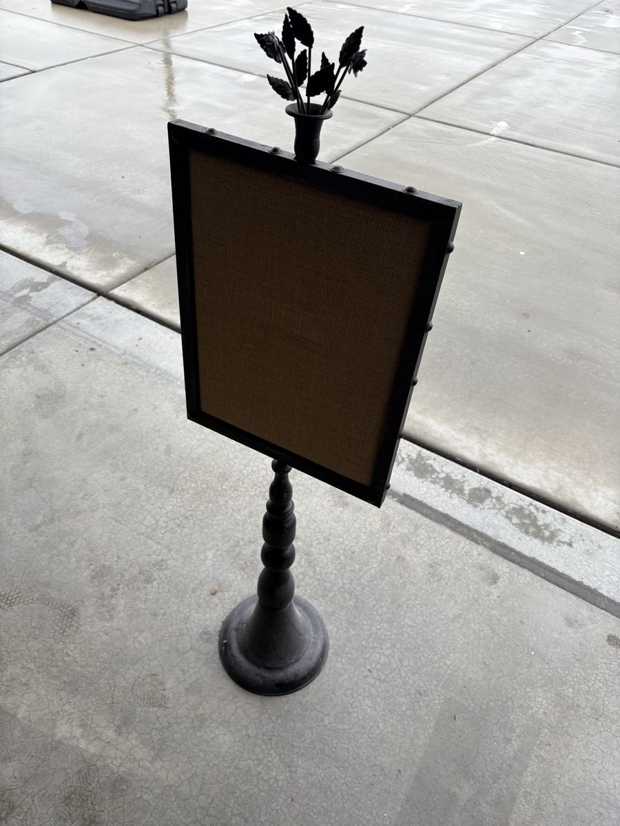 Decorative burlap sign/ bulletin board