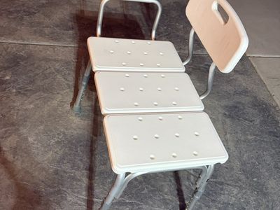 Adjustable Transfer Bench Shower Chair - Bath Tub Aid for Elderly & Disabled