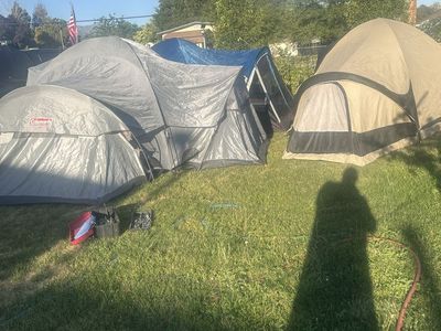 Coleman and Various Used Camping Tents Assortment