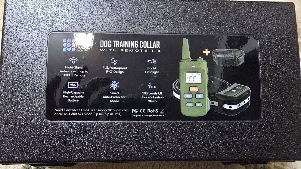 Dog training collar with remote.