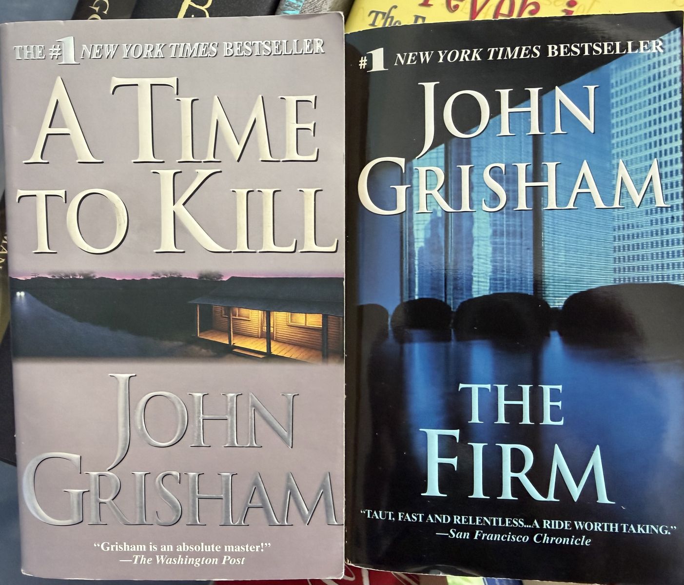 John Grisham books – A Time to Kill and The Firm