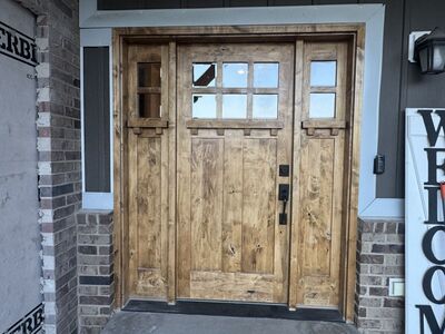 Solid Wood Front door w/ Sidelights