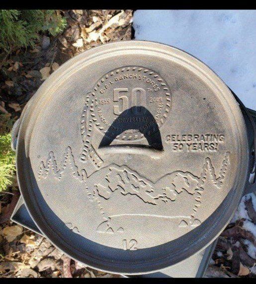 Lodge C-A-L Ranch Stores 50th Anniversary 12 Inch Cast Iron Dutch Oven
