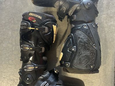 Sidi Crossfire Dirt Bike Boots Black Men's Size 13 Motorcycle MX Off-Road