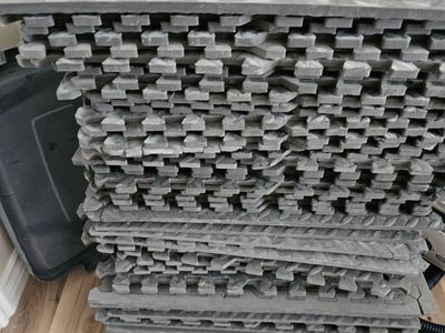 Interlocking EVA Foam Floor Tiles Stack - Gray