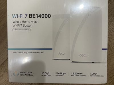 New Sealed TP-LINK Deco 7 Pro BE67 BE14000 Tri-Band Wi-Fi 7 14Gbps Mesh Router - 2 Pack