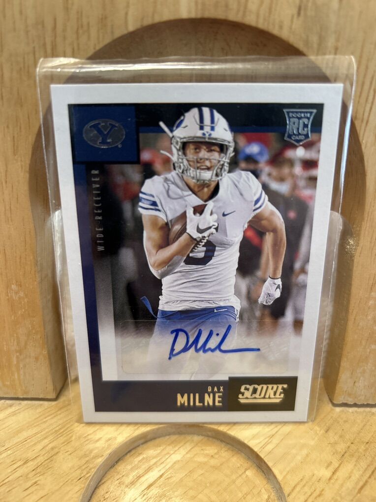 Dax Milne Autograph BYU Cougars Panini RC Auto