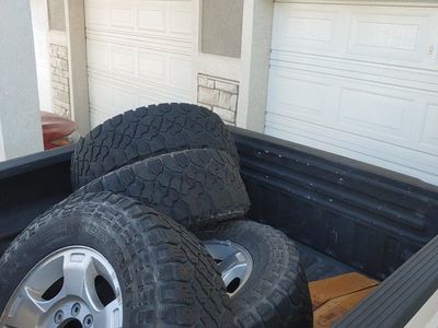 Set of 4 Used Klever R/T LT275/70R18 Tires on Rims - Good Tread, Minor Rim Wear