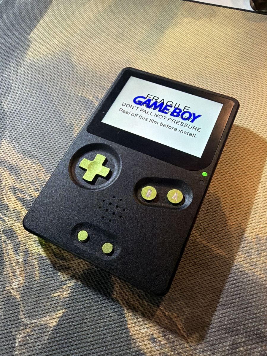 Custom Nintendo Game Boy Advance SP with Slate Shell. Backlit IPS Mod, Clear Green Back, Black Shell, Metal Green Buttons, USB C