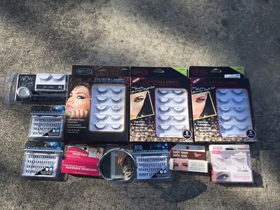 Lot of Eyelashes: Glintz, Ardell, Kiss - Strips, Individuals & Adhesive Remover