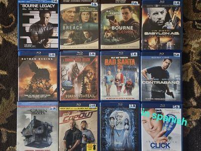 Dvd's $1 blu ray $3