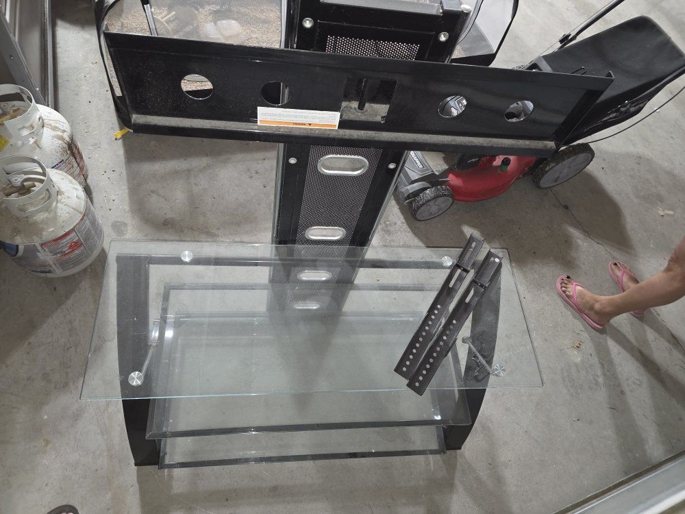 Glass Shelf TV Stand