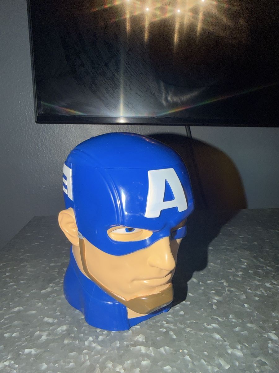 Marvel Captain America Plastic Character Head Container Storage