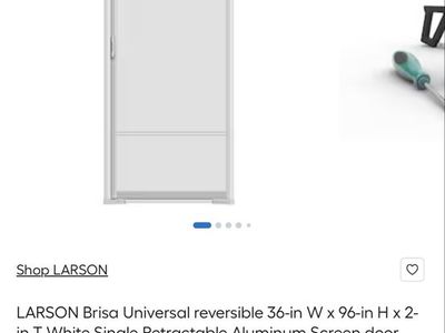ODL Brisa Retractable Screen Door - 8' Tall - Fits Inswing & Outswing Single Doors - White EZ-Glide System