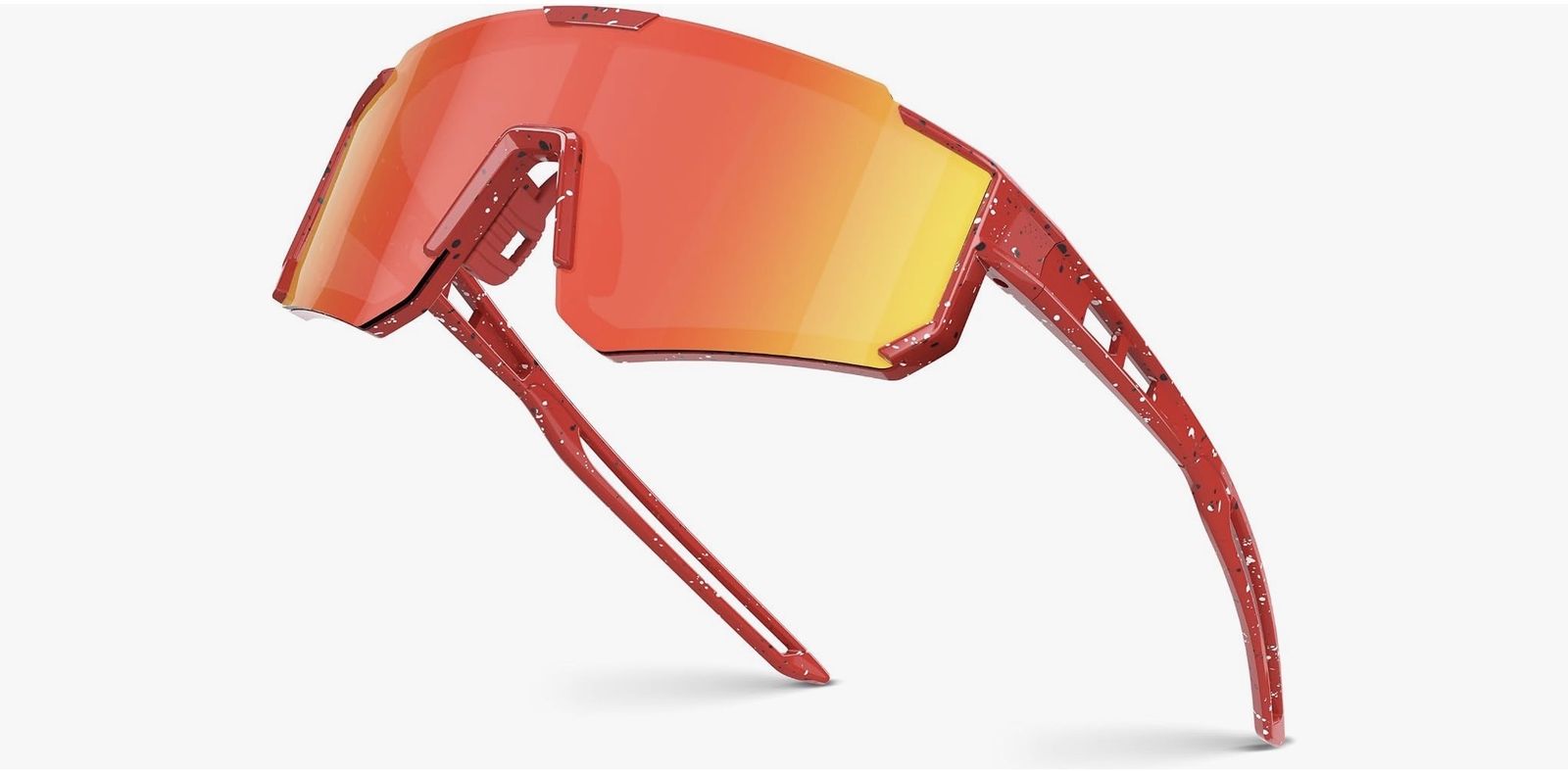 Sports Sunglasses Shield Visor Eyewear Speckled Frame