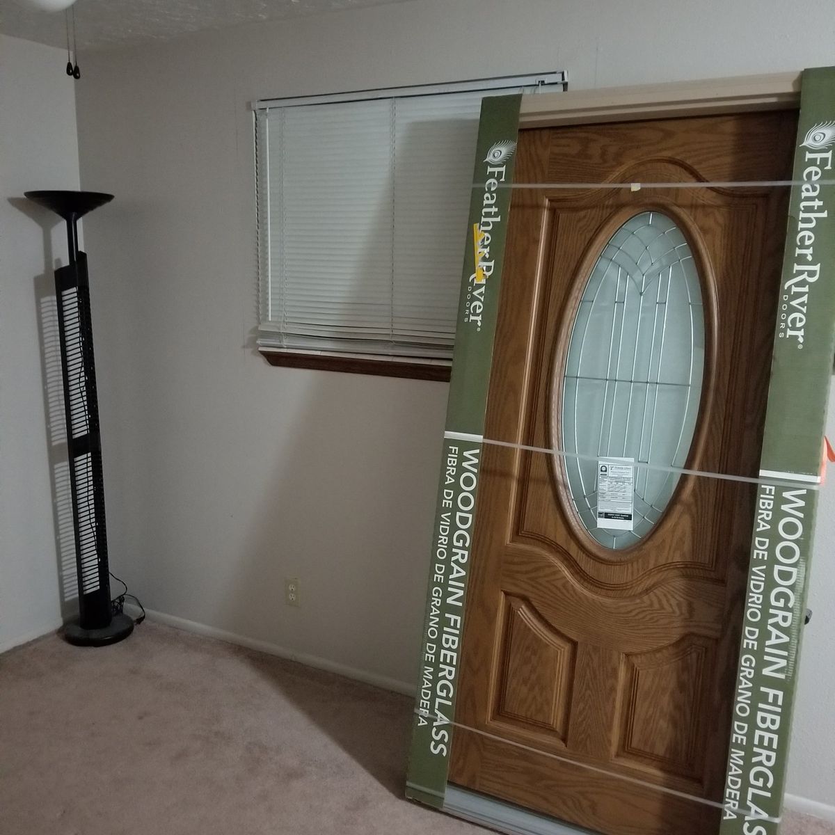 FeatherRiver woodgrain fiberglass door