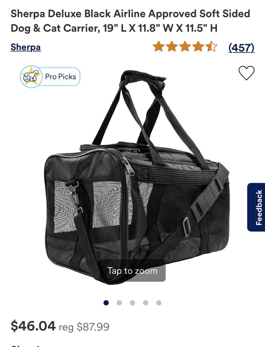 Travel Pet Carrier- Airline approved