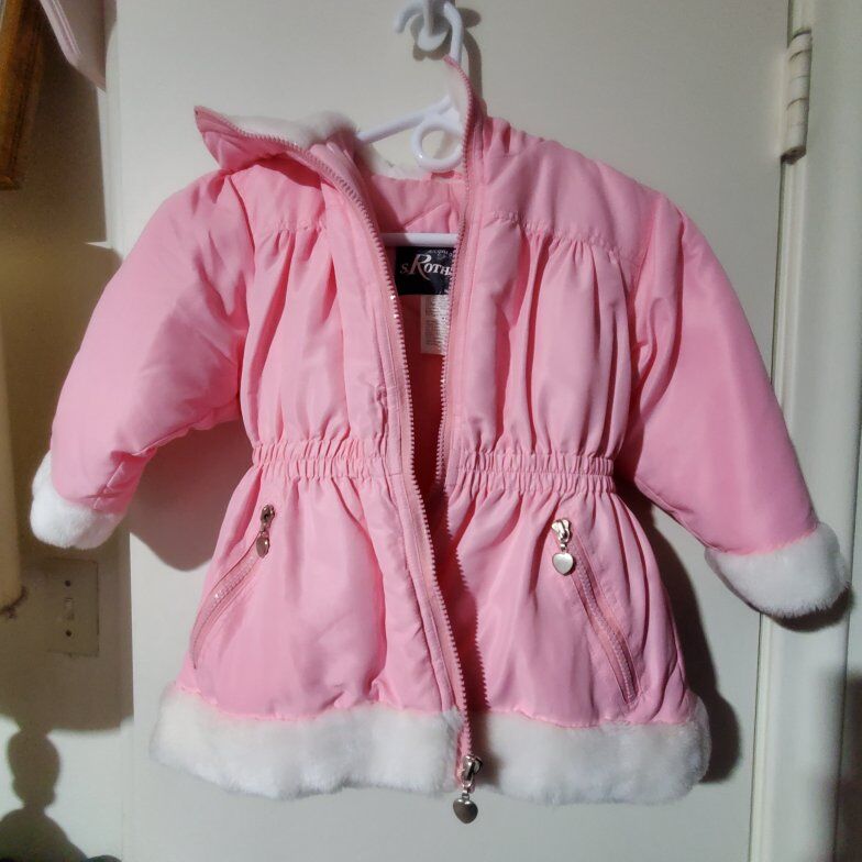 little girl pink coat