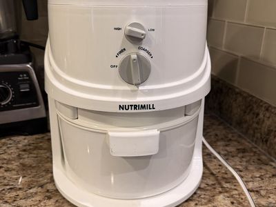 NutriMill Classic High-Speed Grain Mill Flour Grinder - White