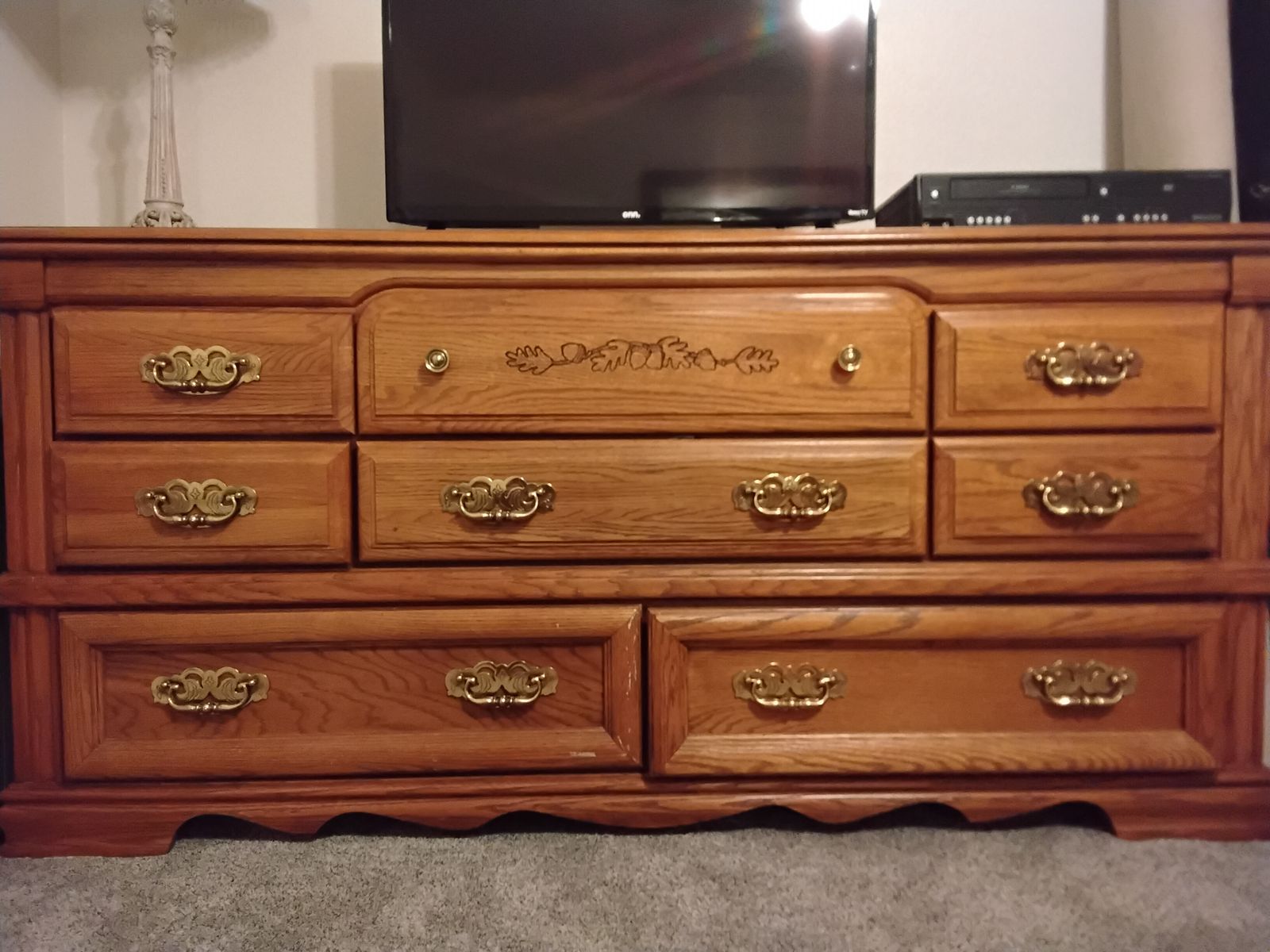 Solid wood dresser