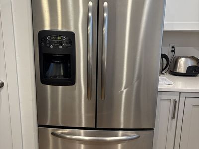 Maytag French Door Stainless Steel Refrigerator with Ice and Water Dispenser