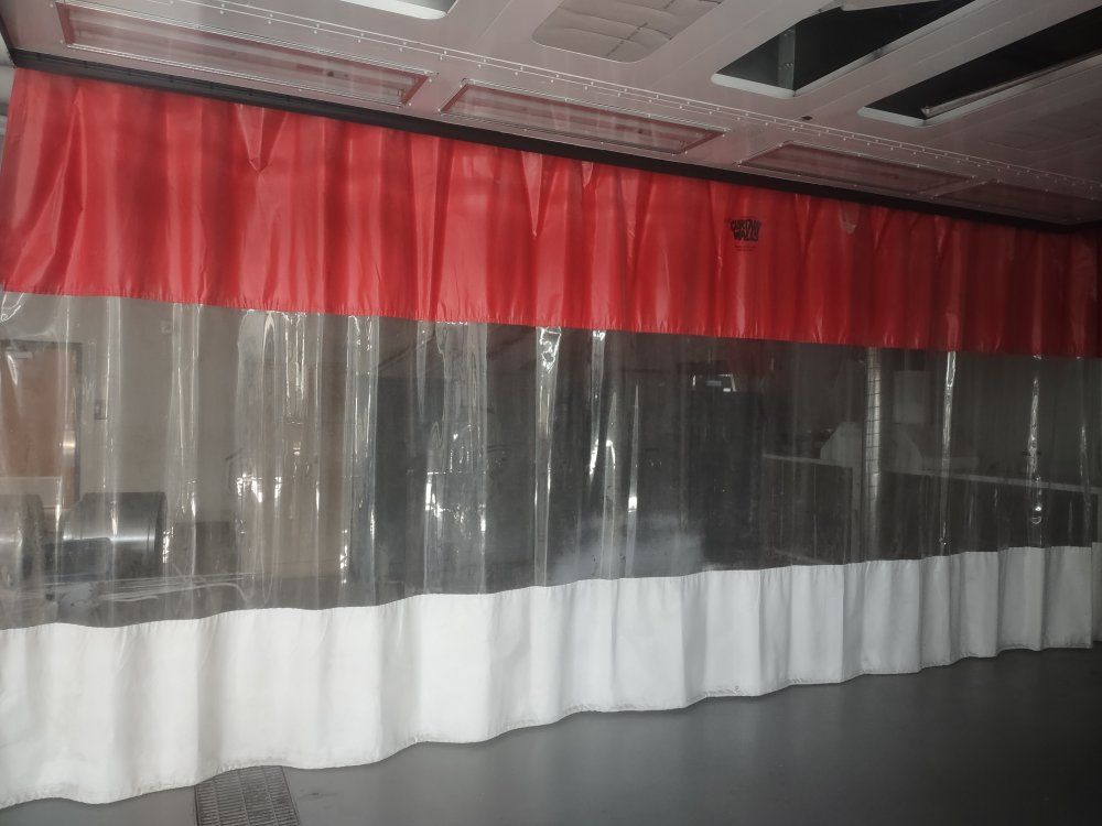 Automotive prep deck painting curtains