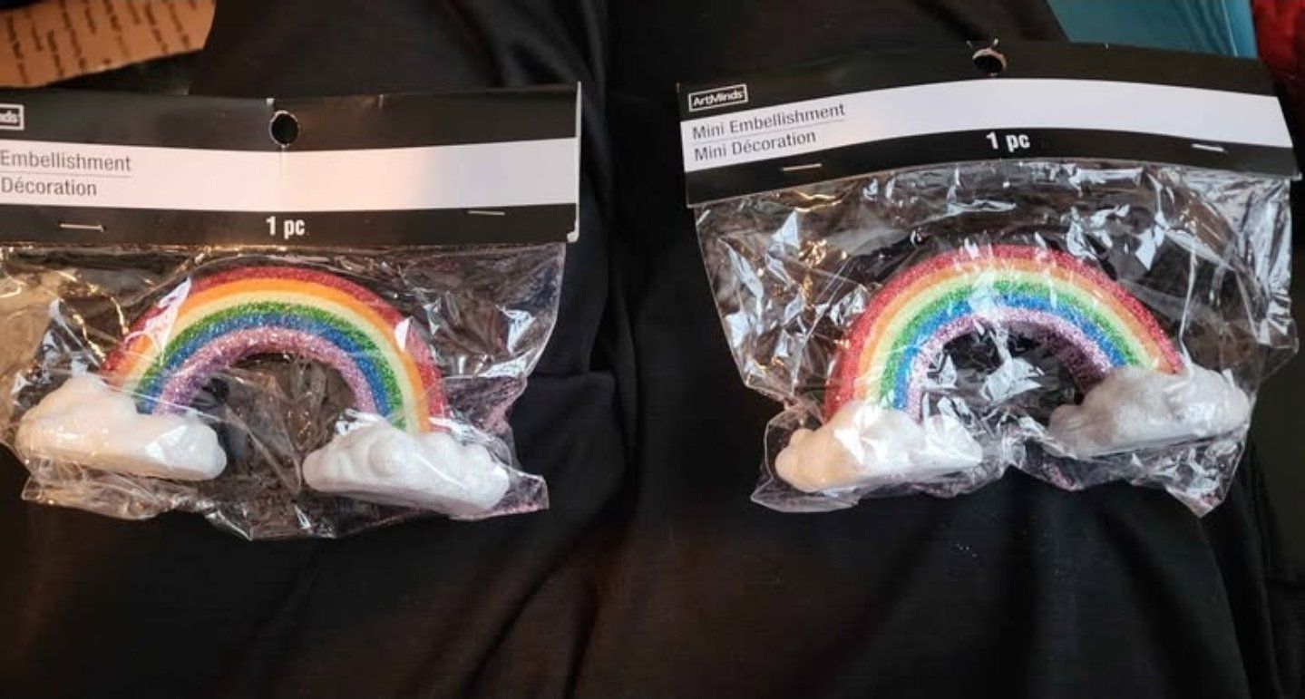 ArtMinds Mini Embellishment Rainbow Decor Craft Supplies (2-Pack)