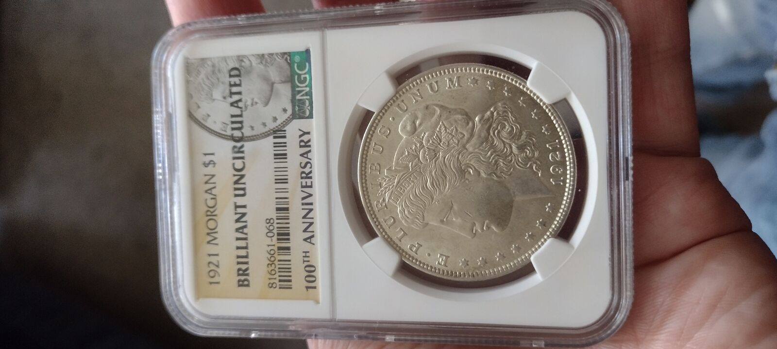 1921 Morgan silver dollar NGC certified