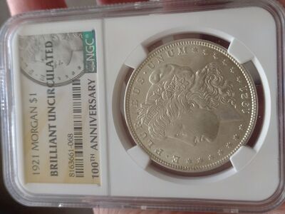 1921 Morgan silver dollar NGC certified