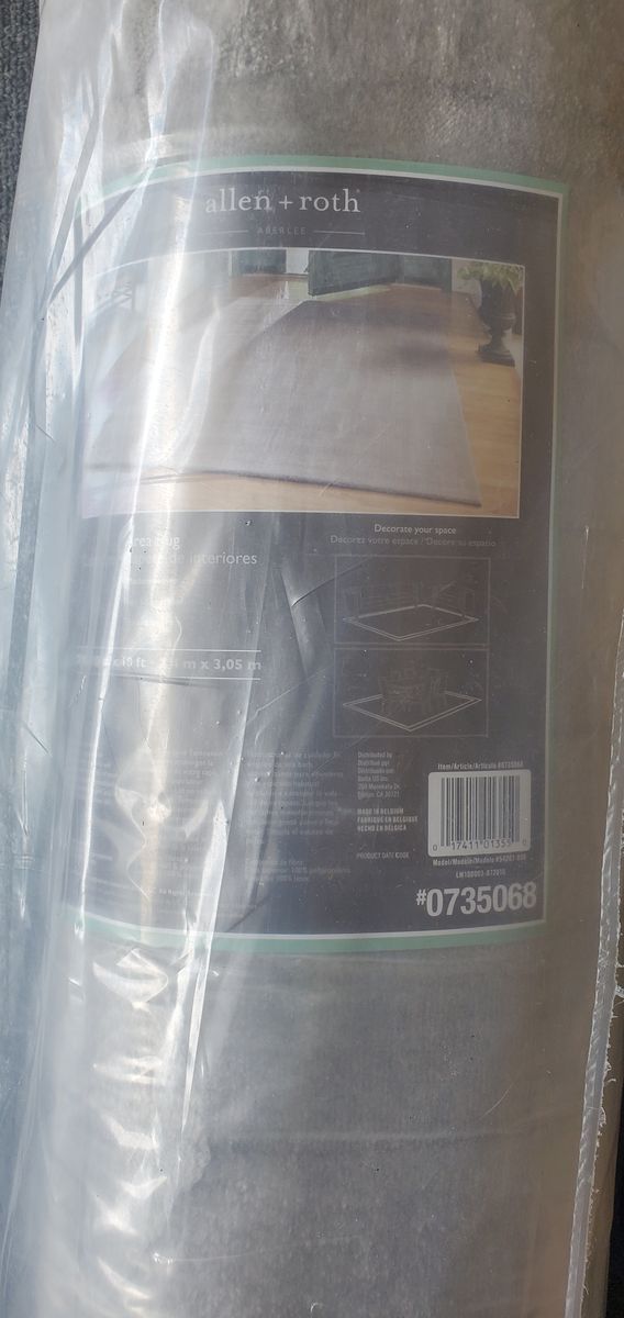 allen + roth Ashlee 7'10" x 10' Machine Woven Gray Area Rug