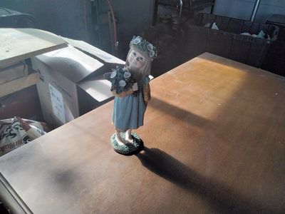 Sweet Decorative Girl Figurine with Flower Basket - Charming Home Decor Accent