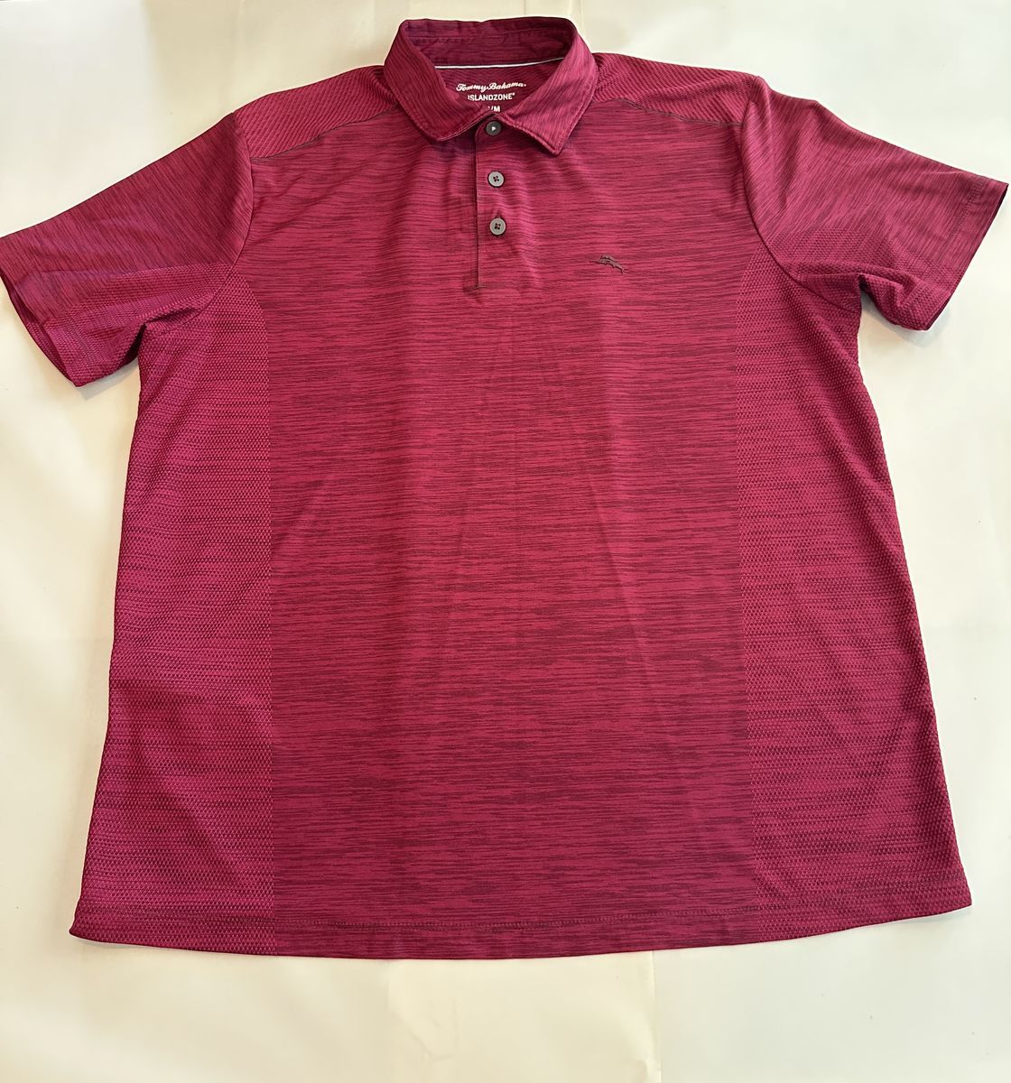 Tommy Bahama IslandZone Polo Shirt Mens Medium Burgundy Performance Golf