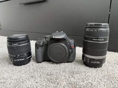 Canon EOS Rebel T3i DSLR Camera Bundle with 18-55mm & 55-250mm Lenses and Case