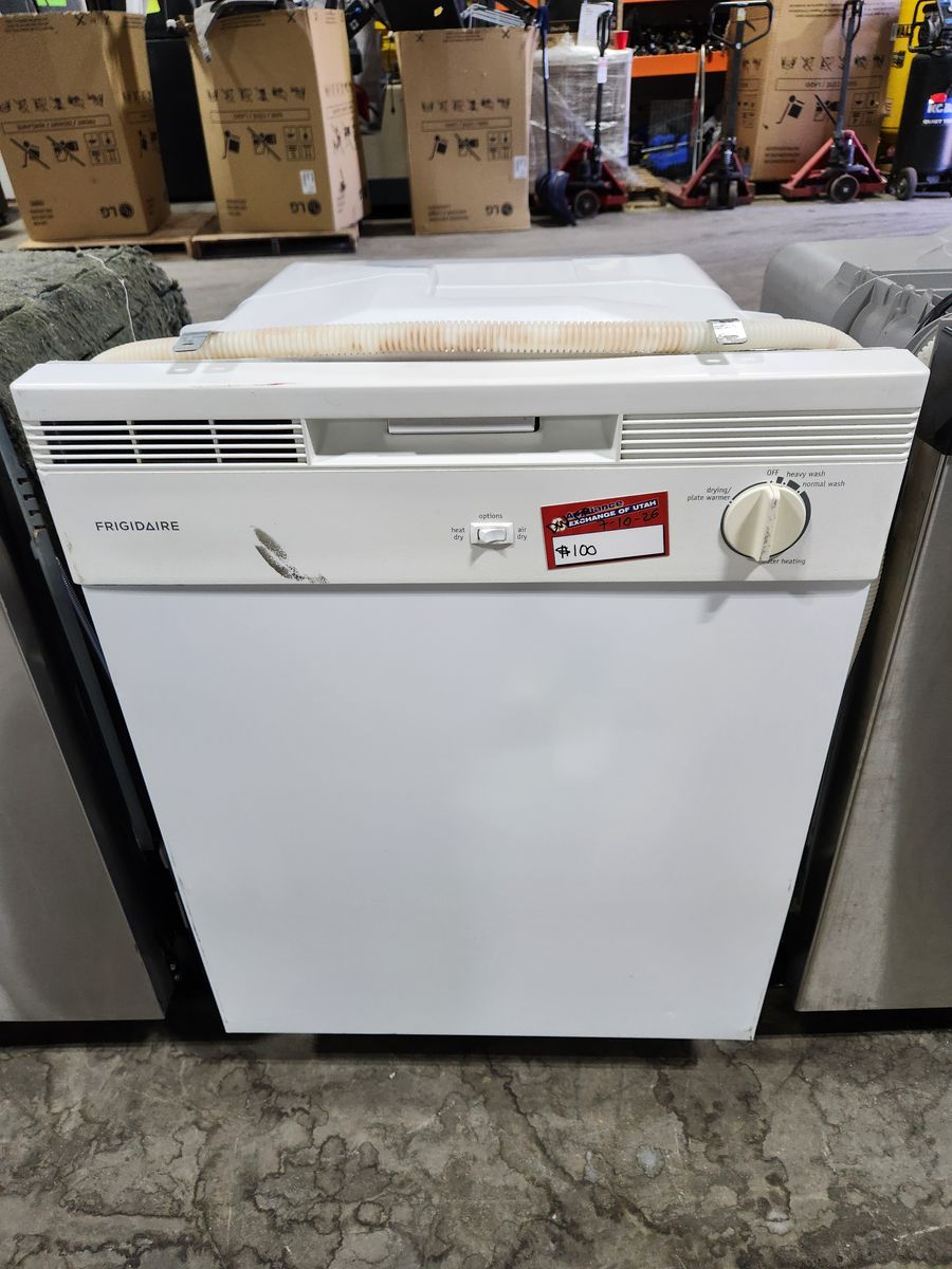 Frigidaire White Built-in Dishwasher with Dial Control and Heated Dry