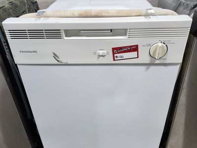 Frigidaire White Built-in Dishwasher with Dial Control and Heated Dry