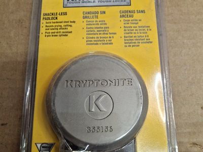 Kryptonite 855156 Shackle-Less Padlock, Solid Hardened Steel Body, Pick-and-Drill Resistant
