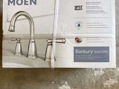 MOEN Banbury 84947SRN Widespread Bathroom Faucet - Spot Resist Brushed Nickel, WaterSense