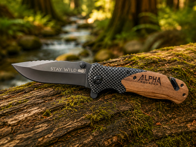 Alpha Squatch Folding Survival Pocket Knife