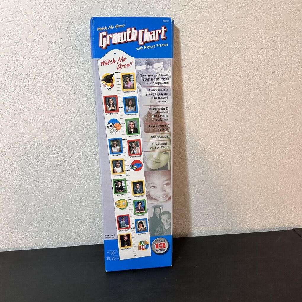 New Wooden Growth Chart Picture Frame