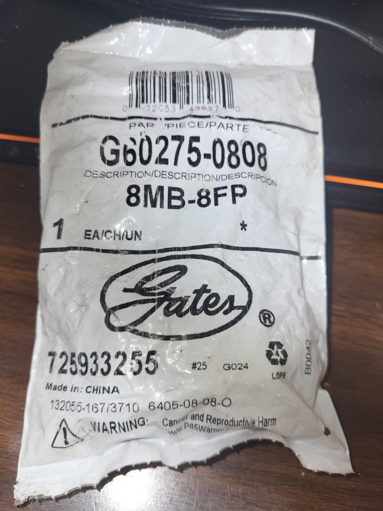 Gates G60275-0808 8MB-8FP Part (Made in China) MORB MALE O RING BOSS to female pipe